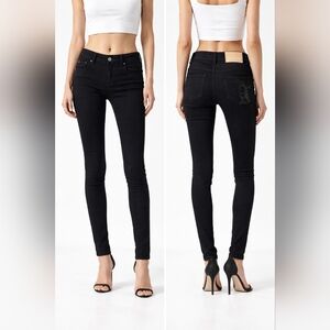 Galliano Black Premium Italian Denim Skinny Jeans | Size 28 | Low Rise NWT